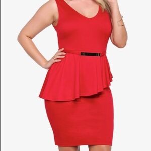 TORRID Sleeveless Peplum Cocktail Dress 1x/14-16 NWT